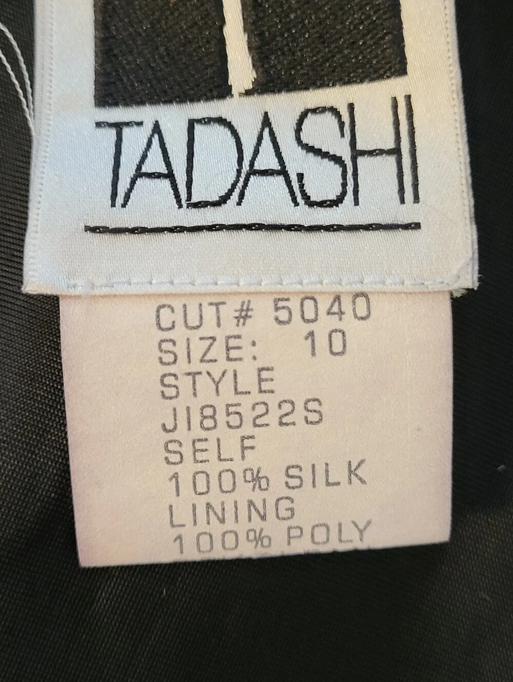 Tadashi Shoji 90s Size 10 Silk Chiffon Animal Print Strapless Dress Size 10 - Picture 9 of 9